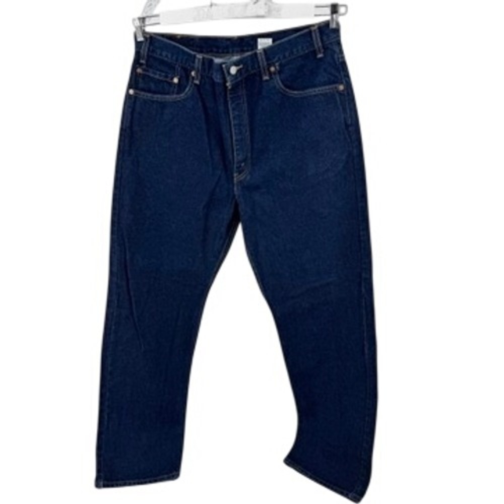 Levi's 505 Regular Fit Jeans Mens 38x30 Blue Straight Leg Dark Wash Made in USA